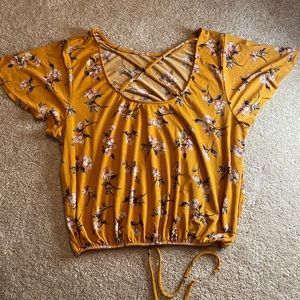 Kohl’s Yellow Floral Shirt